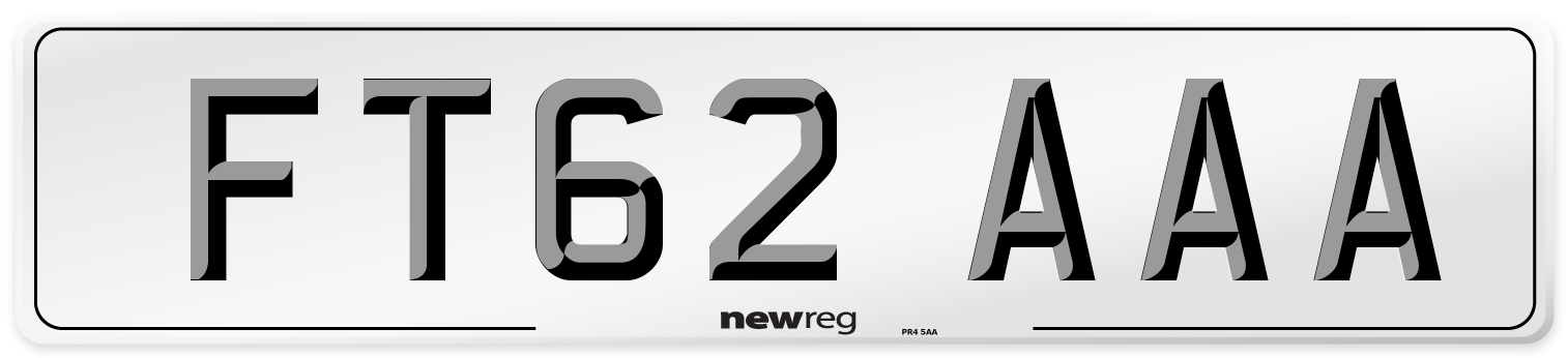 FT62 AAA Number Plate from New Reg